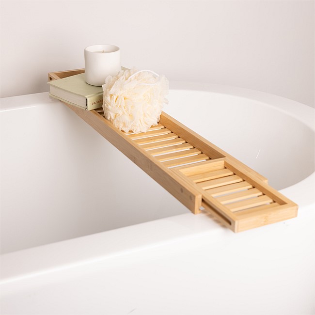 Solace Silas Extendable Bamboo Bath Caddy Solace Silas Extendable Bamboo Bath Caddy