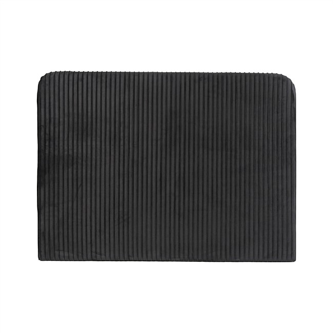 Design Republique Black Pleated Velvet Headboard King/Super King 