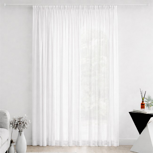 Home Essentials Celine Sheer Curtain White Home Essentials Celine Sheer Curtain White