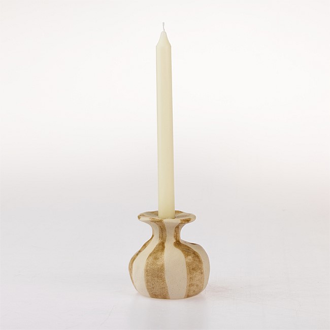 Fieldcrest Cleo Stripe Candle Holder 10cm
