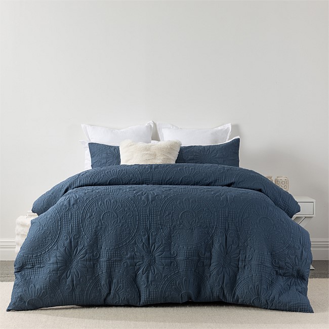 Solace Delia Embossed Duvet Cover Set Solace Delia Embossed Duvet Cover Set