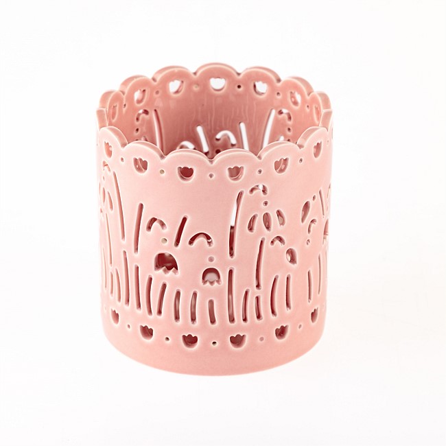 Marlo Kayla Pink Tea Light Holder Marlo Kayla Pink Tea Light Holder