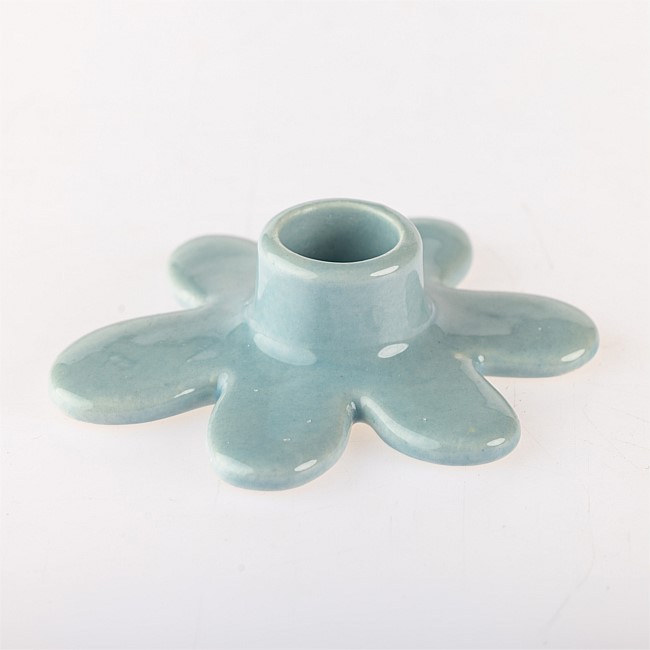 Marlo Kayla Blue Petal Candle Holder Marlo Kayla Blue Petal Candle Holder