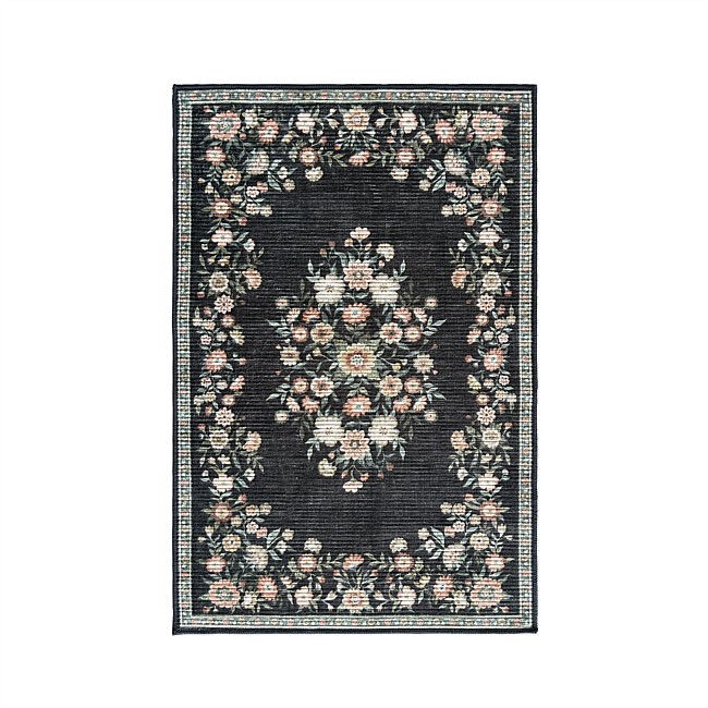 Home Co. Soft Ribbed Riley Rug Coal 120 x 180cm Home Co. Soft Ribbed Riley Rug Coal 120 x 180cm
