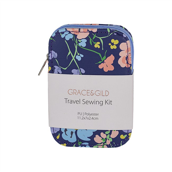 Grace & Gild Travel Sewing Kit Spring Floral