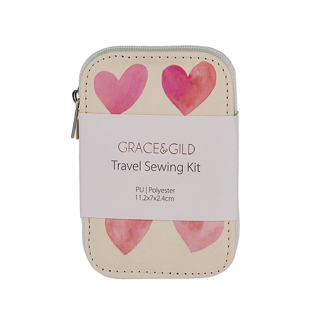 Grace & Gild Travel Sewing Kit Love Hearts