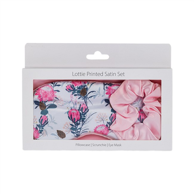Grace & Gild Lottie Printed Satin Set Blush