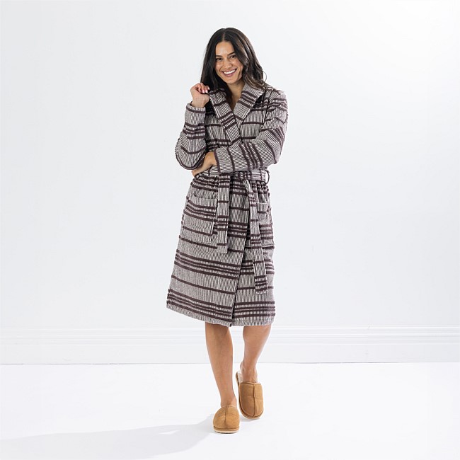 Fieldcrest Monisa Stripe Terry Bathrobe Fieldcrest Monisa Stripe Terry Bathrobe