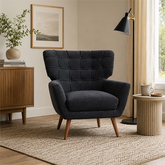 Design Republique Charcoal Alessia Armchair Design Republique Charcoal Alessia Armchair