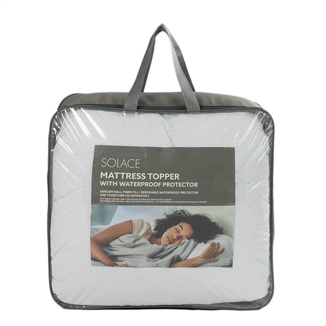 Solace Mattress Topper With Waterproof Protector 