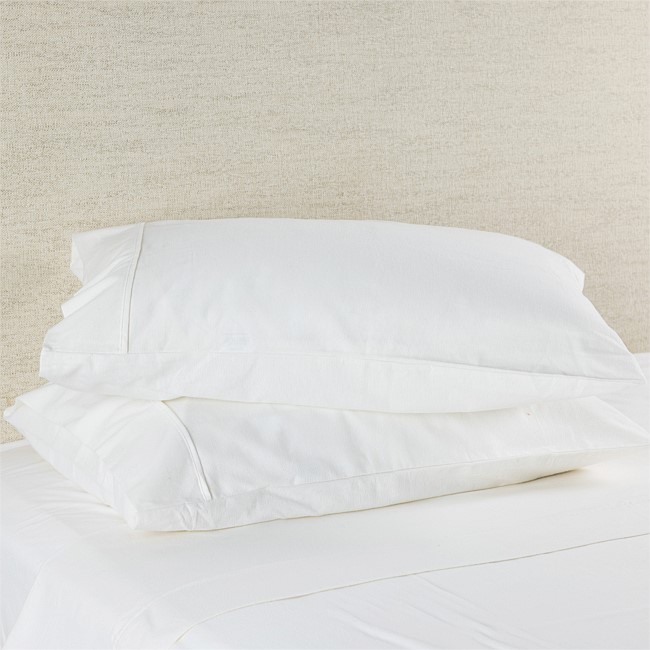 Hush Plain White Flannelette Pillowcase Pair Hush Plain White Flannelette Pillowcase Pair
