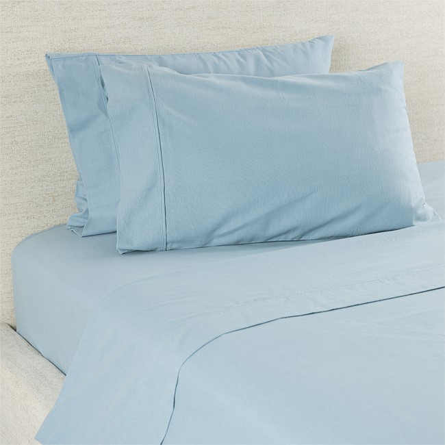 Hush Plain Blue Flat Flannelette Sheet Hush Plain Blue Flat Flannelette Sheet