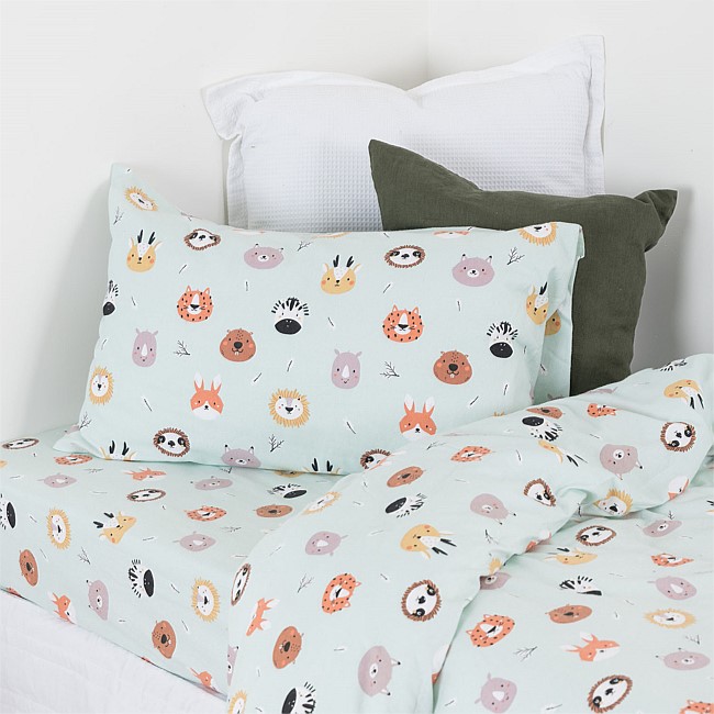 Hush Baby Forest Animal Flannelette Cot Cover Hush Baby Forest Animal Flannelette Cot Cover
