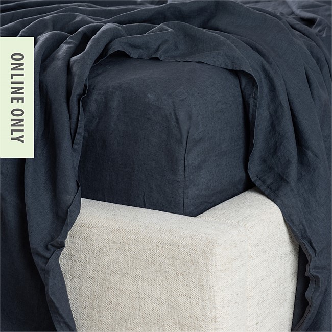 Ecoanthology 100% French Flax Linen Fitted Sheet 