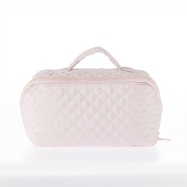 Grace & Gild Macey Quilted Toiletry Bag Pale Lilac Grace & Gild Macey Quilted Toiletry Bag Pale Lilac