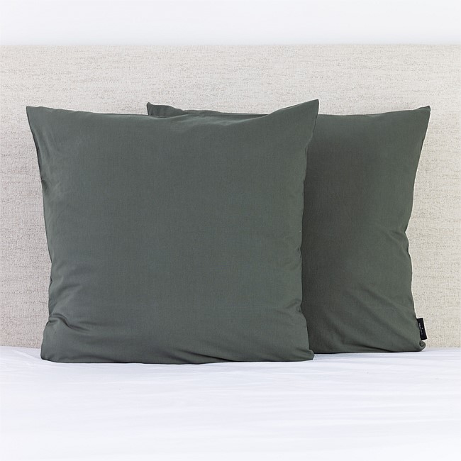 Fieldcrest Stonewashed Cotton Thyme European Pillowcase Pair Fieldcrest Stonewashed Cotton Thyme European Pillowcase Pair