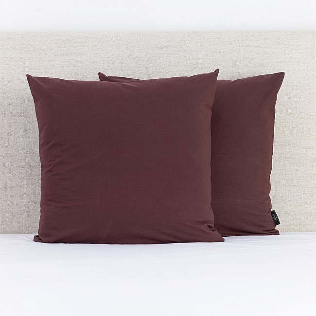 Fieldcrest Stonewashed Cotton Hazelnut European Pillowcase Pair Fieldcrest Stonewashed Cotton Hazelnut European Pillowcase Pair