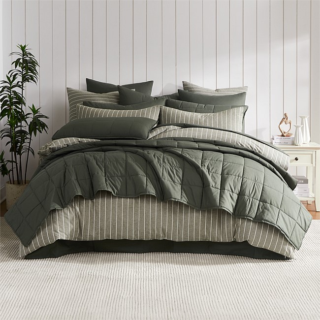 Fieldcrest Stonewashed Cotton Thyme Coverlet Fieldcrest Stonewashed Cotton Thyme Coverlet