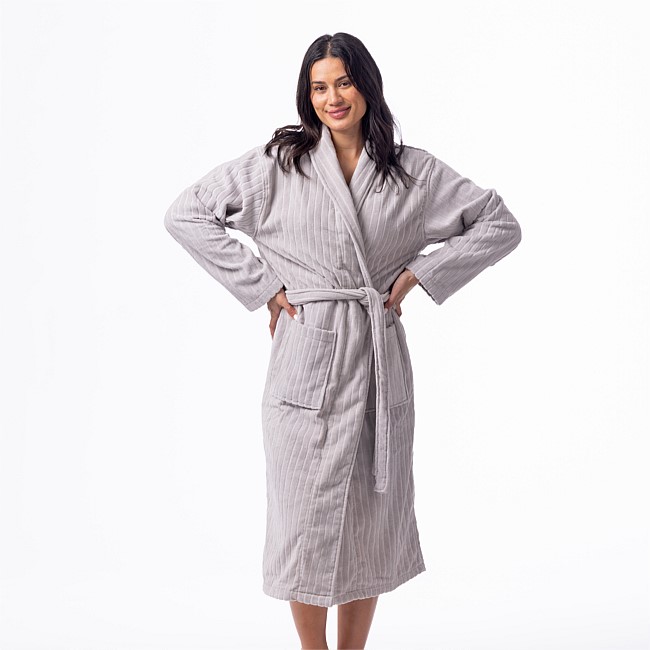 Luxury Velour Robe - Raven