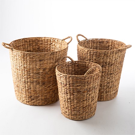 Home Essentials Water Hyacinth Handled Basket 