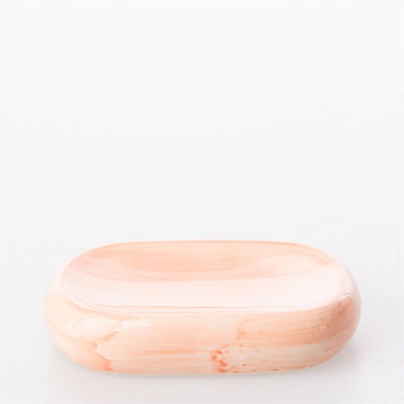 Home Co. Capri Hand-Painted Pink Soap Dish