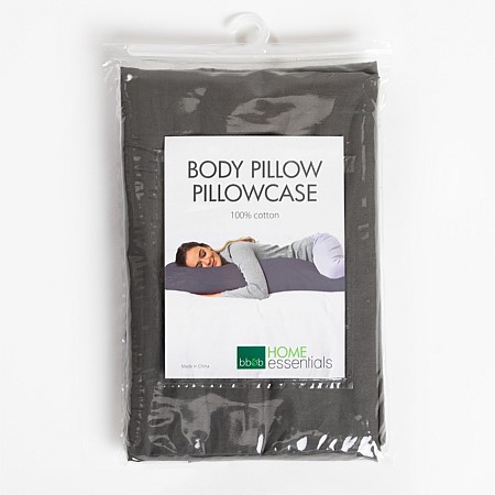 Home Essentials Body Pillowcase Charcoal