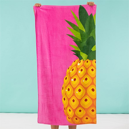 Seaside Supplies Velour Pineapple Beach Towel