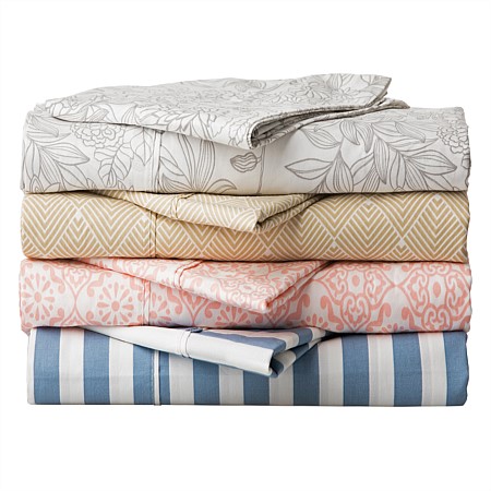Pure & Simple Printed Cotton Sheet Set