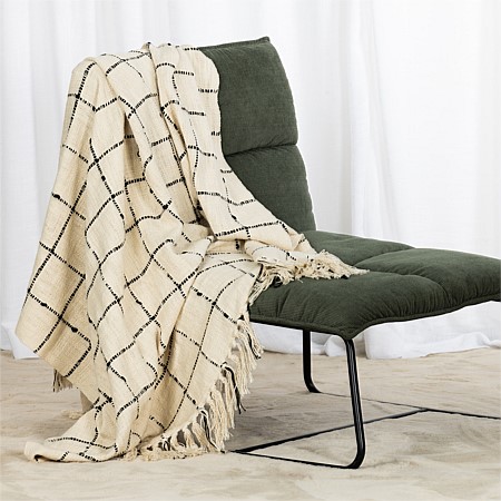 Solace Tamsin Black And White Check Throw