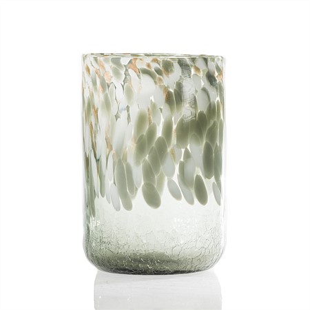 Solace Cayce Mottle Green Cylinder Vase