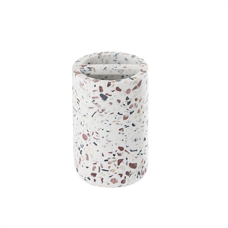 Home Co. Terrazzo Toothbrush Holder Brown