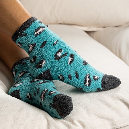bb&b Sleep Bed Socks Cheetah & Plain 2 Pack