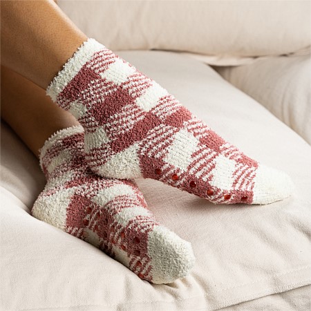 bb&b Sleep Bed Socks Check & Plain 2 Pack