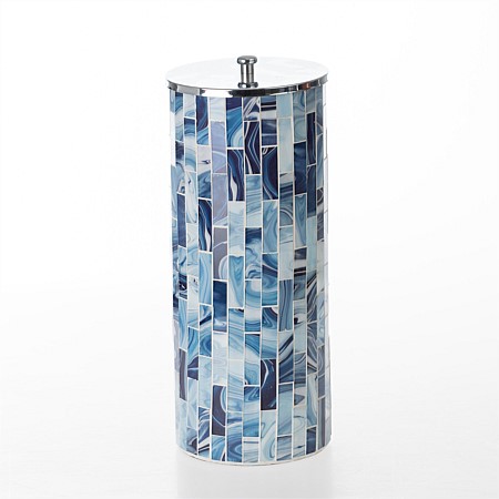 Flourish Bayou Mosaic Glass Toilet Roll Holder