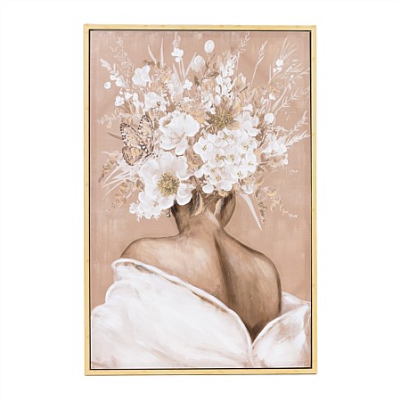 Solace White Flowers Headpiece Wall Art