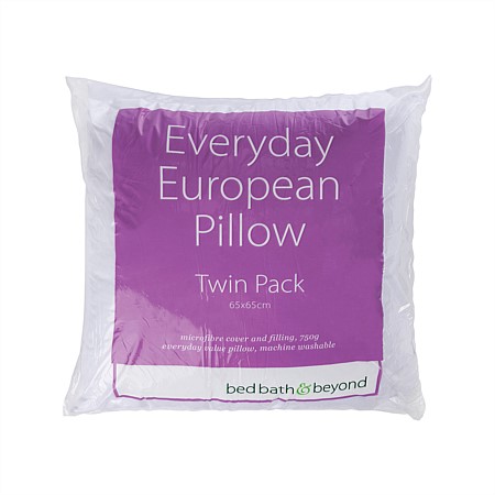bb&b Everyday European Pillow Twin Pack