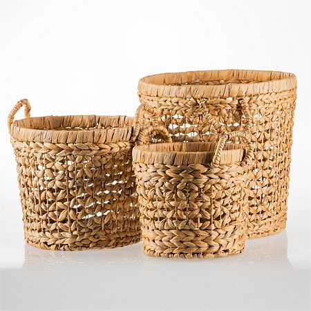 Design Republique Riki Round Hyacinth Basket