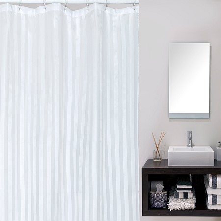 Cloud 9 Shower Curtain Plain 180x180cm White