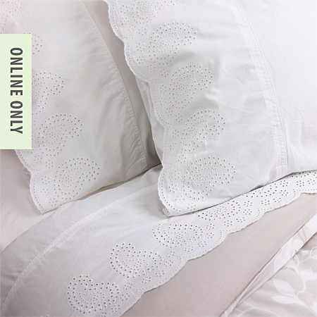 Pure and Simple Mary Anglaise Cotton Sheet Set