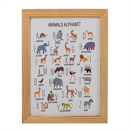 bb&b Kids Animal Alphabet Framed A3 Art 