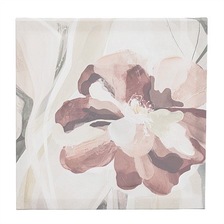 Solace Merlot & White Flower Wall Art