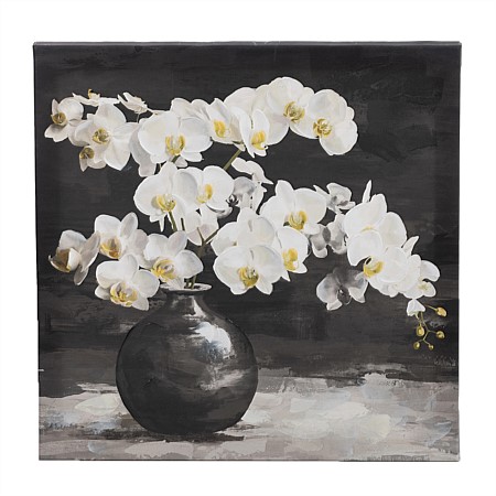 Solace Black & White Orchids Wall Art
