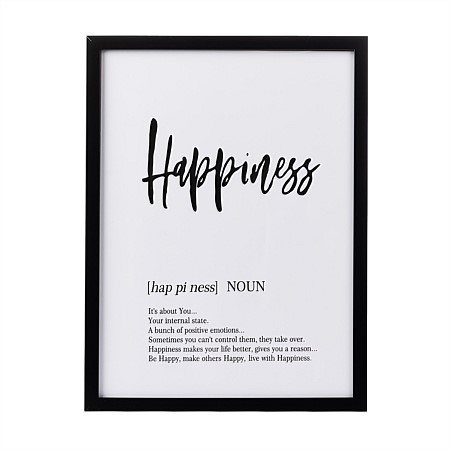 Home Co. Happiness Framed Wall Art 
