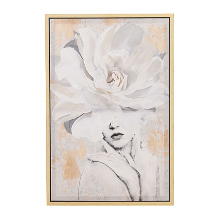 Design Republique Flower Head Lady On Canvas
