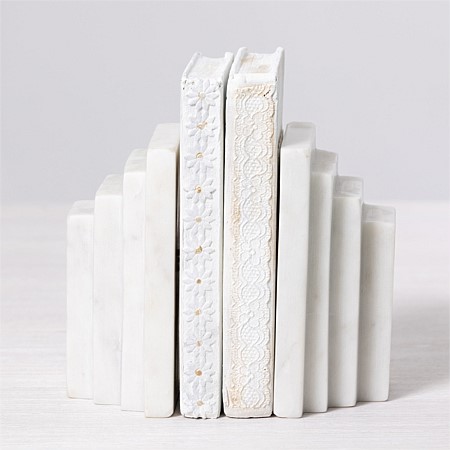 Design Republique Marble Pillar Bookends 2 Set