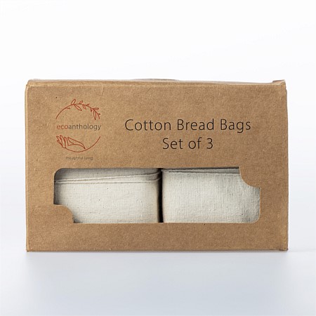 Ecoanthology Organic Cotton Bread Bags 3 Piece 