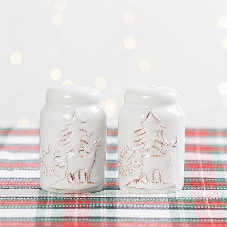 Christmas Wishes White Christmas S&P Shakers