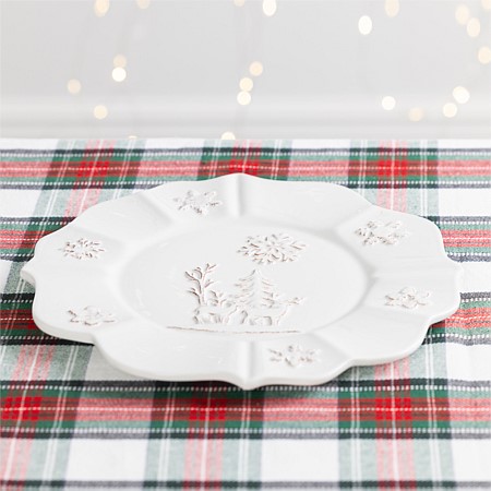 Christmas Wishes White Christmas Platter Plate