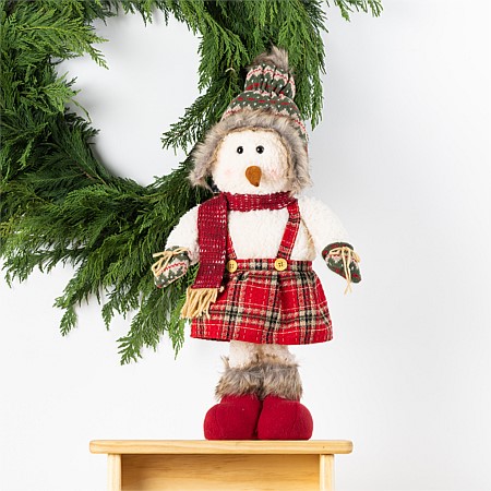 Christmas Wishes Standing Snow Person with Dress 52cm