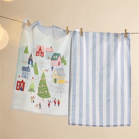 Christmas Wishes Peace On Earth 2pk Tea Towels